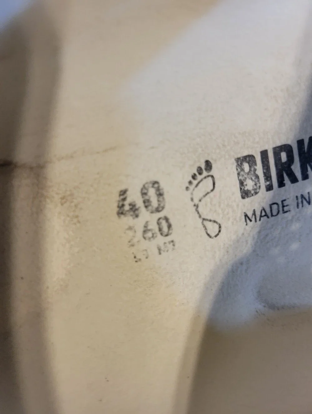 Birkenstock White Footbed Sandal (Gizeh Style)